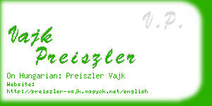 vajk preiszler business card